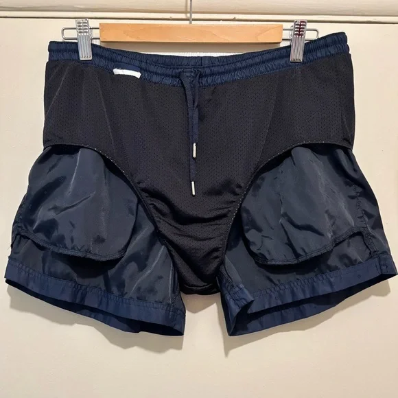 LOUIS VUITTON Navy Monogram Swim Trunks
